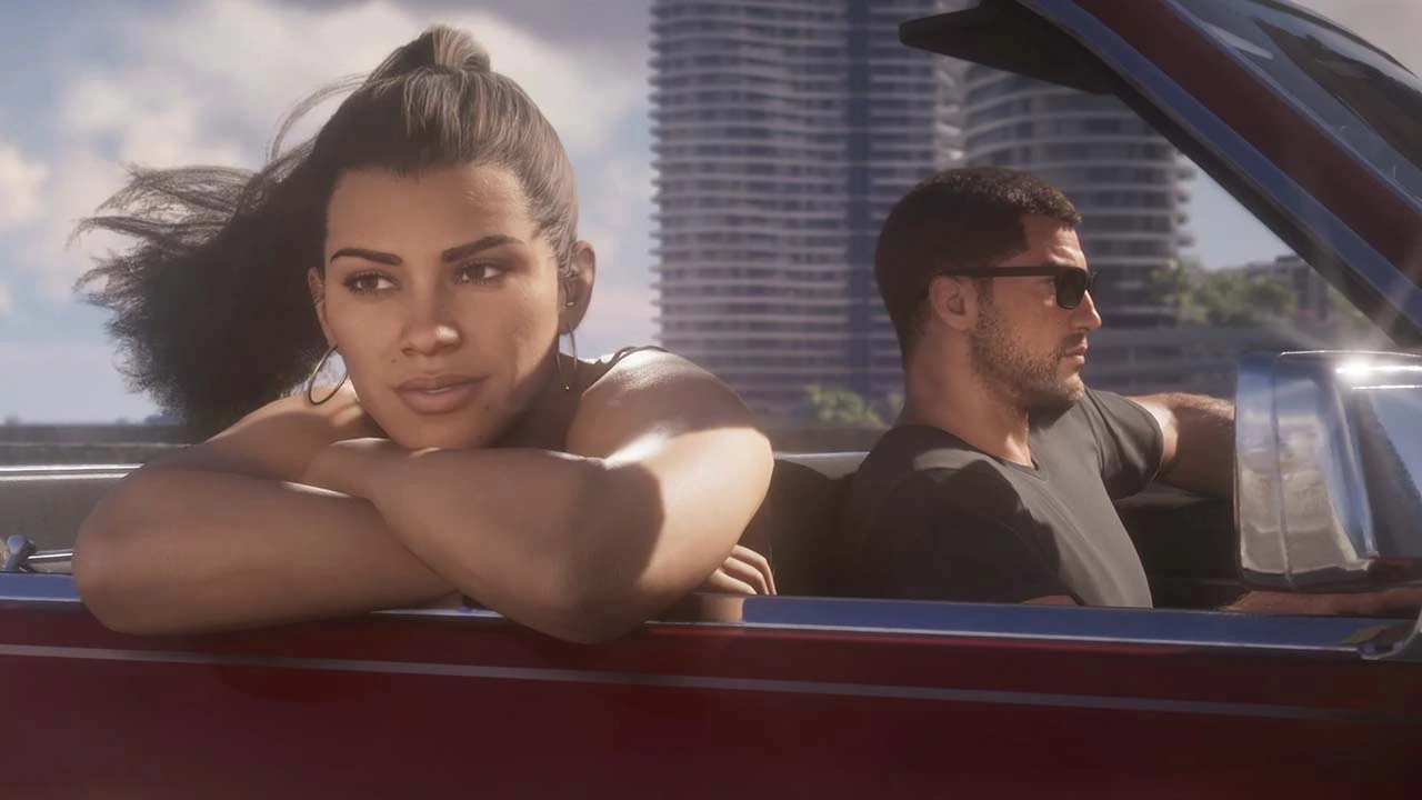 GTA 6 Lucia ve Jason üstü açık bir arabada. Fragman görüntüleri